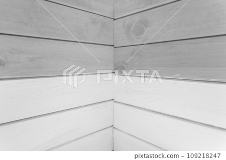 Wooden white light color grey boards corner plank joint interior part sample wall decoration design gray lines stripes Wooden white light color grey boards corner plank joint interior part sample wall decoration design gray lines stripes 109218247