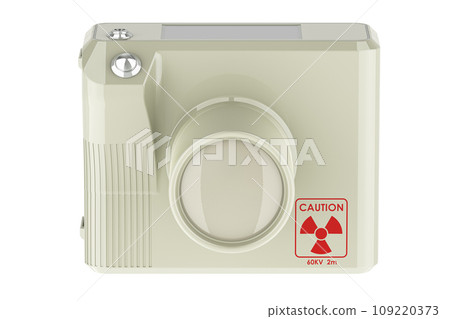 Dental Portable X-Ray Camera. Handheld dental X-Ray machine camera, 3D rendering Dental Portable X-Ray Camera. Handheld dental X-Ray machine camera, 3D rendering 109220373
