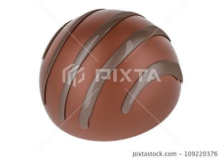 One chocolate candy, 3D rendering One chocolate candy, 3D rendering 109220376
