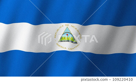 Nicaragua flag waving in the wind. Flag of Nicaragua images 109220410