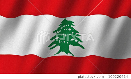 Lebanon flag waving in the wind. Flag of Lebanon images 109220414