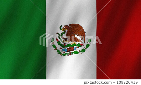 Mexico flag waving in the wind. Flag of Mexico images 109220419