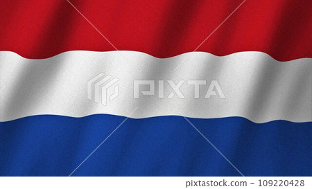 Netherlands flag waving in the wind. Flag of Netherlands images 109220428