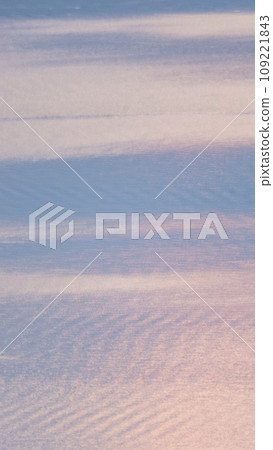 The surface of the lake dyed orange 109221843