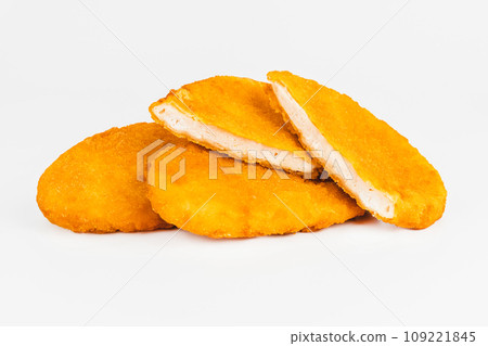 Breaded Chicken nuggets Fillet with salad on a White Background,food at home. Fast homemade food.Chicken breaded schnitzels. Breaded Chicken Inner Fillet, Chicken Breaded Raw Meat. Fast cooking. Breaded Chicken nuggets Fillet with salad on a White Background,food at home. Fast homemade food.Chicken breaded schnitzels. Breaded Chicken Inner Fillet, Chicken Breaded Raw Meat. Fast cooking. 109221845