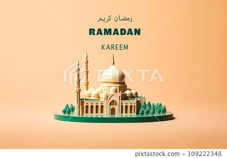 Mosque in moonlight, A Ramadan nights embrace 109222348