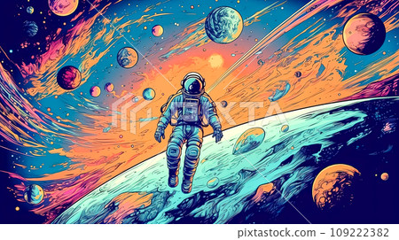 n astronaut soars through the cosmic abyss n astronaut soars through the cosmic abyss 109222382