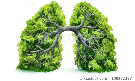 Tree shaped lungs, A powerful symbol merging human breath Tree shaped lungs, A powerful symbol merging human breath 109222387