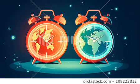 Timely conservation, Earth with a clock Timely conservation, Earth with a clock 109222812