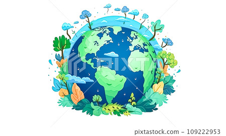 Earth covered in a blanket of green a joyous tribute to nature conservation Earth covered in a blanket of green a joyous tribute to nature conservation 109222953