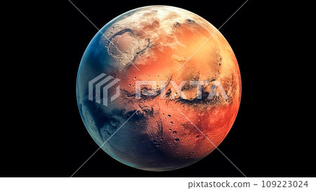 A glimpse of Mars, seen from space in close up 109223024