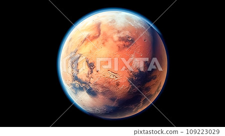 Red planet allure, A captivating view of Mars from space 109223029