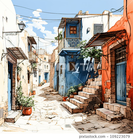 Spanish courtyards bloom in vivid hues 109223079