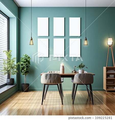 Design dreams unfold in watercolor a chic apartment with modular paintings mockup Design dreams unfold in watercolor a chic apartment with modular paintings mockup 109223281