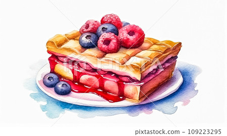 a delectable slice of berry pie 109223295