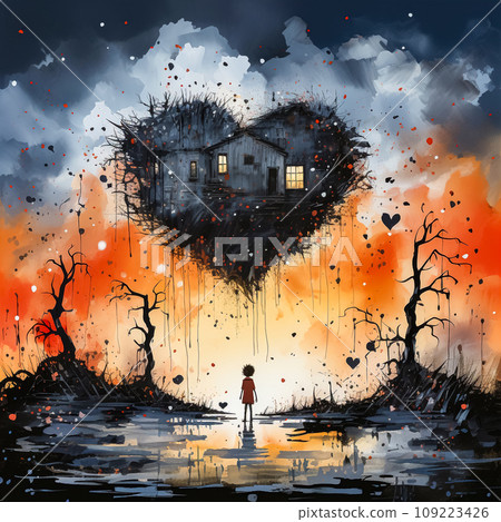 A watercolor portrayal of love 109223426