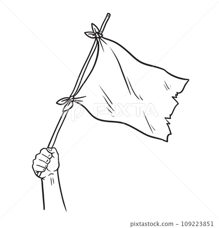 Waving white flag 109223851