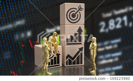 The man figure and wood cube for Business concept 3d rendering. The man figure and wood cube for Business concept 3d rendering. 109223980