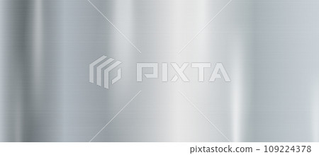 Panoramic background silver steel metal texture - Vector 109224378