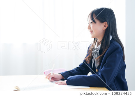 girl studying at school 109224435