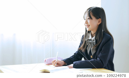 girl studying at school 109224978