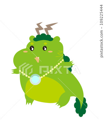 Illustration material of a cute chubby dragon 109225444