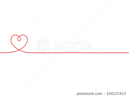 手繪簡單的紅心線描 109225815