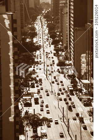 Sao Paulo's business district Paulista Boulevard Brazil Sao Paulo's business district Paulista Boulevard Brazil 109226014