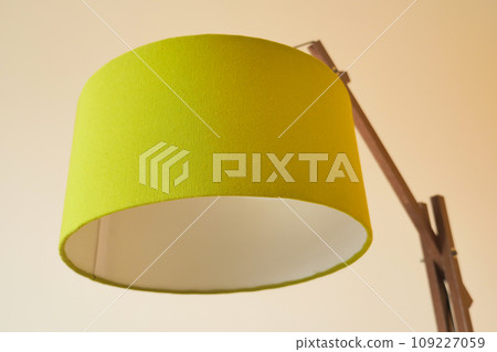 a lamp in home against white wall  109227059