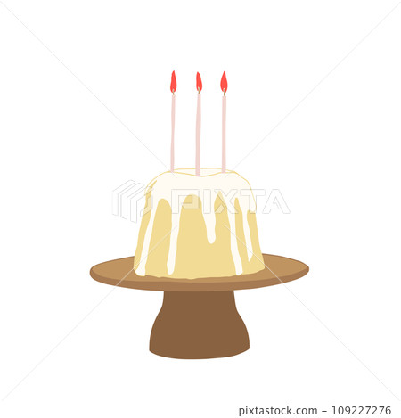 simple birthday chiffon cake illustration simple birthday chiffon cake illustration 109227276