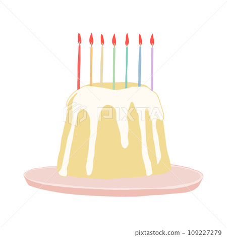 birthday chiffon cake illustration birthday chiffon cake illustration 109227279