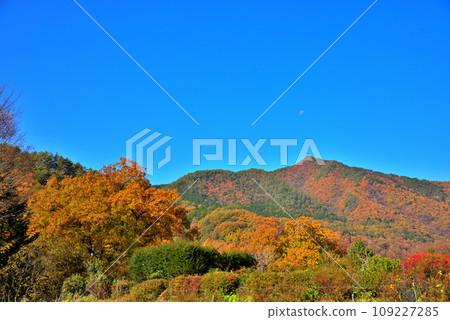 [長野縣] 木曾郡木曾町禦岳的秋天，紅葉的山脈 109227285