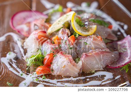 Carpaccio made with fresh ingredients 109227706