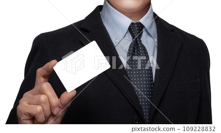 businessman with blank card businessman with blank card 109228832