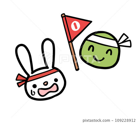 Illustration of rabbit and tortoise Illustration of rabbit and tortoise 109228912