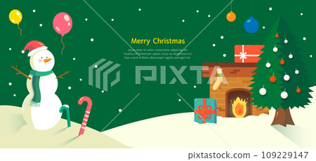 a variety of Christmas illustrations 109229147