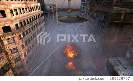 City attacked by UFOs 109229797