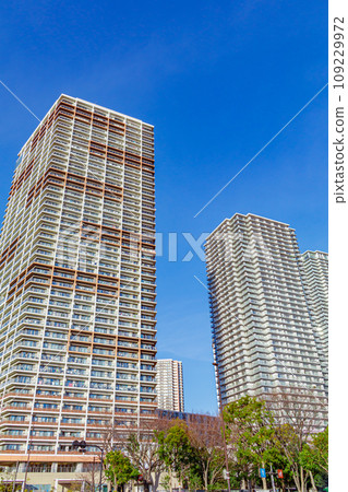 [東京的城市景觀] 東雲週邊的城市景觀（Canal Court） 109229972