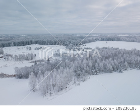 Aerial view of winter landscape Aerial view of winter landscape 109230193