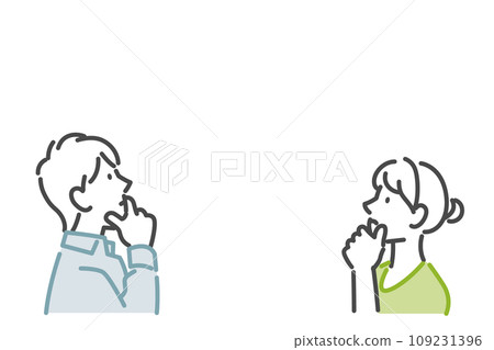 men and women with doubts men and women with doubts 109231396