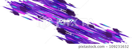 Abstract and Colorful Brush Background with Halftone Effect. Brush Stroke Illustration for Banner, Poster, or Sports Background. Scratch and Texture Elements For Design Abstract and Colorful Brush Background with Halftone Effect. Brush Stroke Illustration for Banner, Poster, or Sports Background. Scratch and Texture Elements For Design 109231632