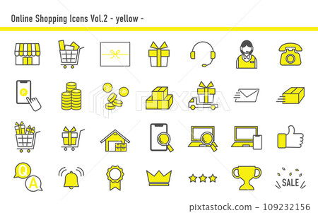 線上商店圖示集 B 04 黃色 109232156
