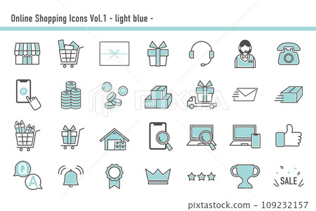 線上商店圖示集 B 05 淺藍色 109232157