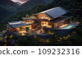 Solar Rooftop modern House amidst the valley 109232316