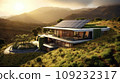 Solar Rooftop modern House amidst the valley 109232317