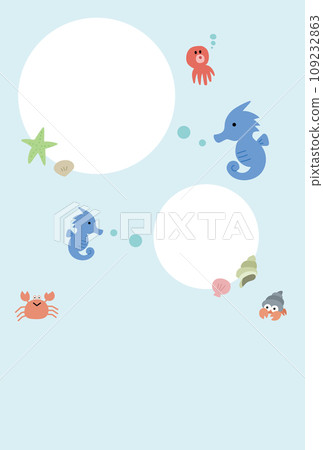 2024龍年海馬相框新年賀卡 2024龍年海馬相框新年賀卡 109232863