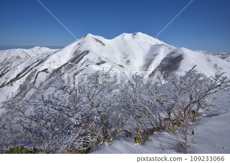霜和通往加賀加山和富士山的雪嶺 109233066