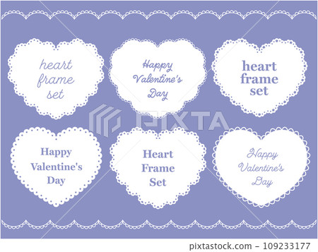 蕾絲風格心形框架套裝 109233177