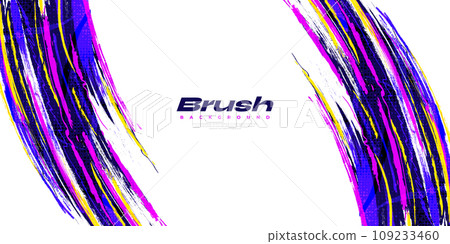 Abstract and Colorful Brush Background with Halftone Effect. Brush Stroke Illustration for Banner, Poster, or Sports Background. Scratch and Texture Elements For Design Abstract and Colorful Brush Background with Halftone Effect. Brush Stroke Illustration for Banner, Poster, or Sports Background. Scratch and Texture Elements For Design 109233460