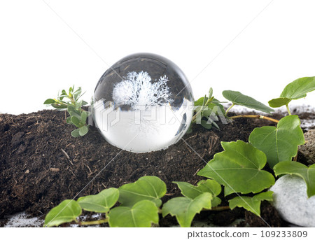 crystal sphere and ground 109233809